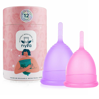 Nyla Hera Menstrual Cup - Dual Size First Timers (2 Pack)